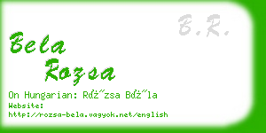 bela rozsa business card